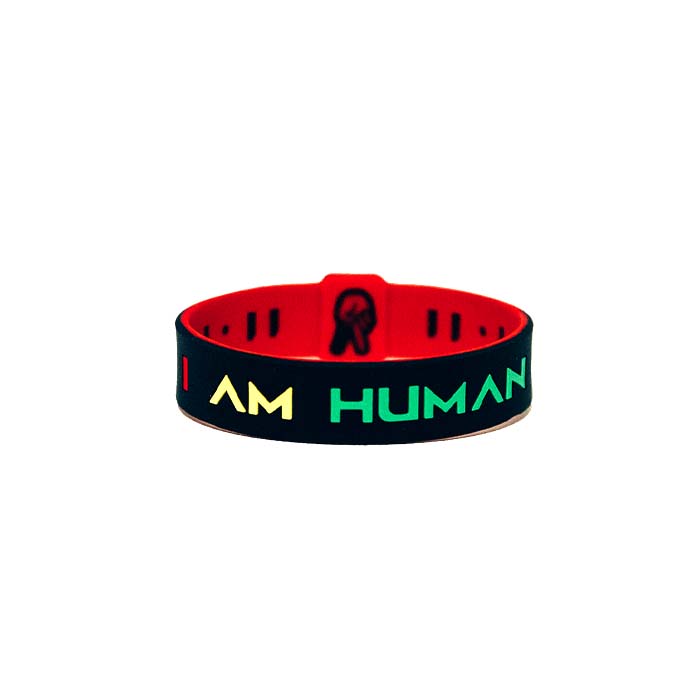 KAI "I AM HUMAN" Legacy Wristband | Red Multi-color
