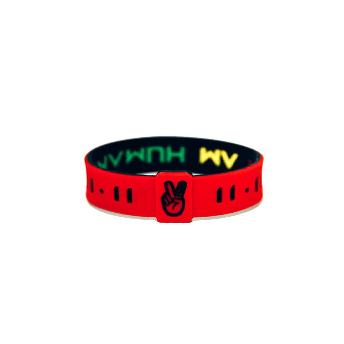 KAI "I AM HUMAN" Legacy Wristband | Red Multi-color