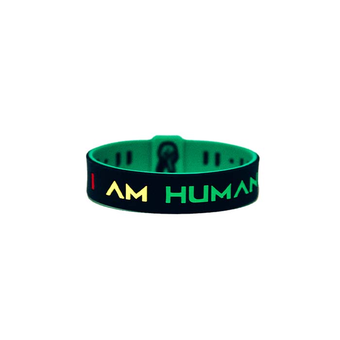 KAI "I AM HUMAN" Legacy Wristband | Green Multi-color