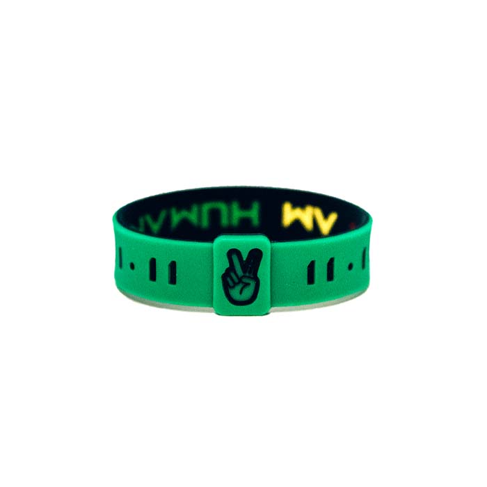 KAI "I AM HUMAN" Legacy Wristband | Green Multi-color
