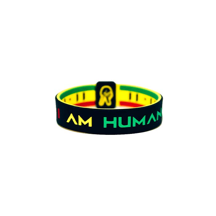 KAI "I AM HUMAN" Legacy Wristband | Rasta
