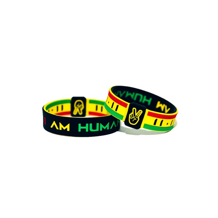 KAI "I AM HUMAN" Legacy Wristband | Rasta