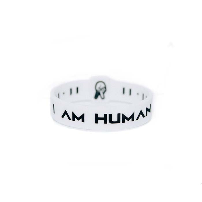 KAI "I AM HUMAN" Legacy Wristband | White