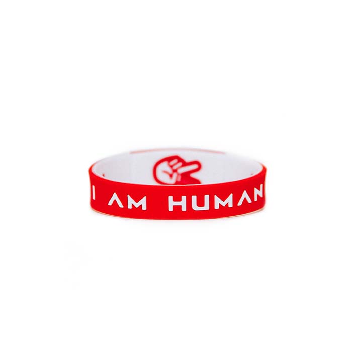 KAI "I AM HUMAN" Premium Wristband | Red