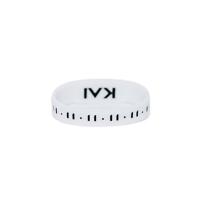 KAI "I AM HUMAN" Premium Wristband | White